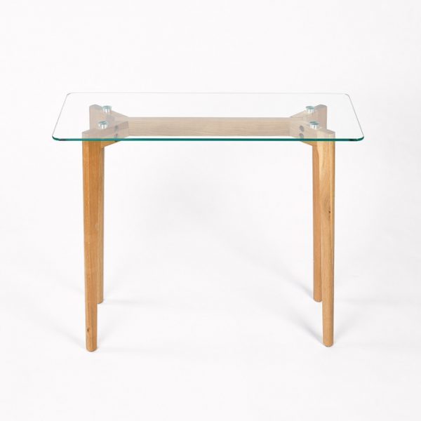 CONSOLE CHÊNE VERRE
